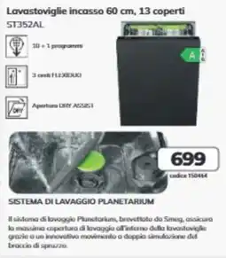 Elettrosintesi Lavastoviglie incasso 60 cm, 13 coperti ST352AL offerta