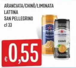 IperSisa Aranciata/chinò/limonata lattina San Pellegrino offerta