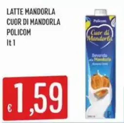 IperSisa Latte mandorla cuor di mandorla policom offerta