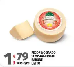 Vivo Supermercati Pecorino Sardo Semistagionato Barone offerta