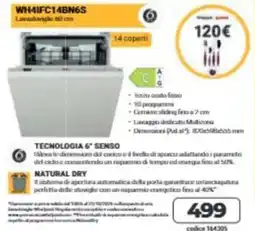Elettrosintesi Lavastoviglie WH4IFC14BN6S offerta