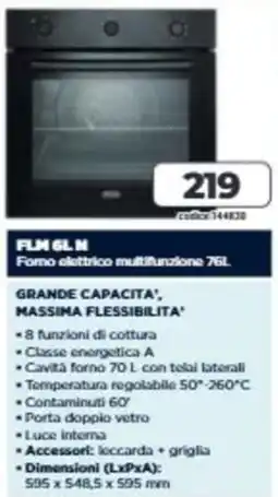 Elettrosintesi Forno elettrico multifunzione 76L offerta