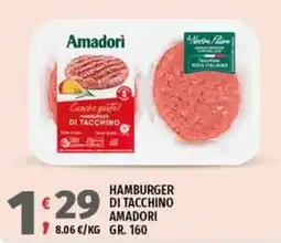 Vivo Supermercati Hamburger di tacchino Amadori offerta