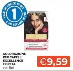 Maxisconto Colorazione per capelli Excellence L'Oréal offerta