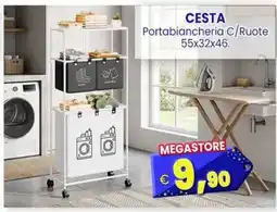 Punto Shopping Megastore Cesta Portabiancheria C/Ruote offerta