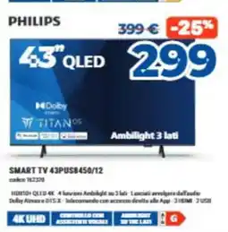 Elettrosintesi Philips SMART TV 43PUS8450/12 offerta