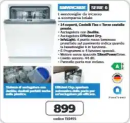 Elettrosintesi Smvycx02e serie 6 lavastoviglie da incasso a scomparsa totale offerta
