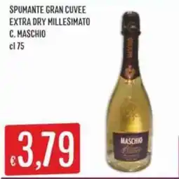 IperSisa Spumante Gran Cuvee Extra Dry Millesimato C. Maschio offerta
