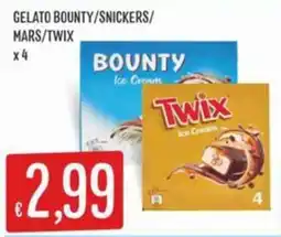 IperSisa Gelato Bounty/Snickers/Mars/Twix offerta