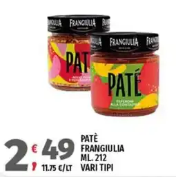 Vivo Supermercati Patè Frangiulia offerta