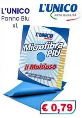 L'unico panno blu microfibra piu il multiuso