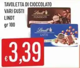 IperSisa Tavoletta di cioccolato vari gusti Lindt offerta