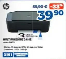 Elettrosintesi hp MULTIFUNZIONE 2910E offerta