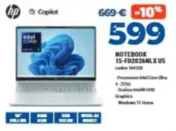 Elettrosintesi HP Notebook 15-FD2026NLX U5 offerta