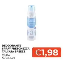 Maxisconto Deodorante spray freschezza talcata breeze offerta