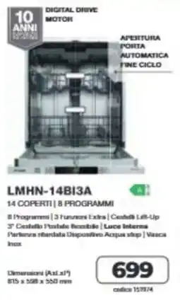 Elettrosintesi Lavastoviglie LMHN-14BI3A offerta