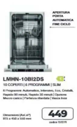 Elettrosintesi Lavastoviglie LMHN-10BI2DS offerta