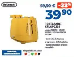 Elettrosintesi DeLonghi Tostapane CTLAP2203 offerta