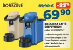 Elettrosintesi Macchina caffè Simplymoon offerta