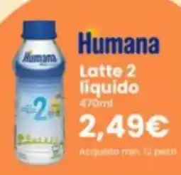 Paniate Humana Latte 2 liquido offerta