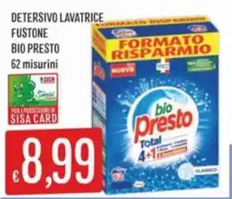 IperSisa Detersivo lavatrice Fustone Bio Presto offerta
