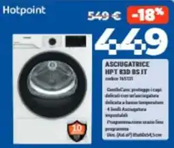 Elettrosintesi Asciugatrice Hotpoint offerta