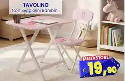 Punto Shopping Megastore Tavolino con seggiolini bambini offerta