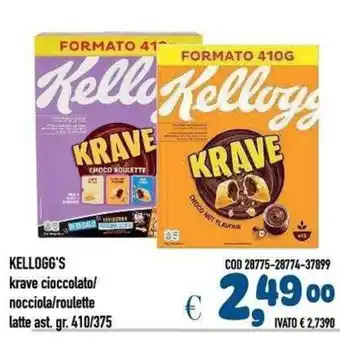Kellogg's krave cioccolato/nocciola/roulette
