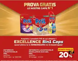 Alì Supermercati Detersivo lavastoviglie Pril Excellence 5in1 Caps offerta