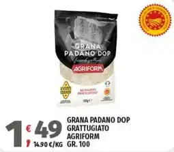 Vivo Supermercati Grana padano dop grattugiato agriform offerta