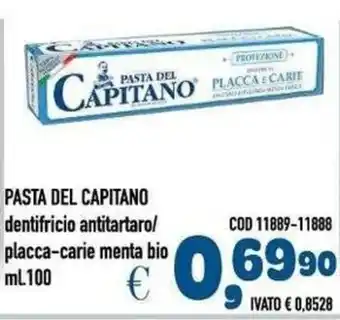 Pasta del Capitano dentifricio antitartaro/placca-carie menta bio