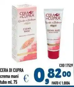 Del Prete Distribuzioni Cera di Cupra crema mani offerta