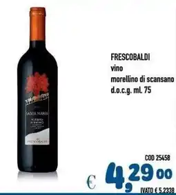 Del Prete Distribuzioni Frescobaldi vino morellino di scansano d.o.c.g. offerta