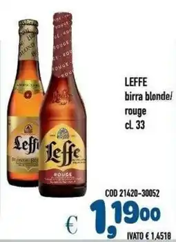Del Prete Distribuzioni Leffe birra blonde/rouge offerta