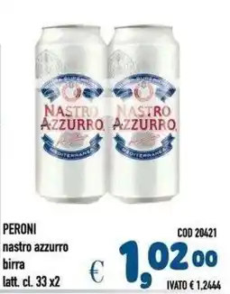 Del Prete Distribuzioni Peroni nastro azzurro birra offerta