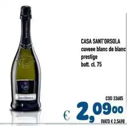 Del Prete Distribuzioni Casa Sant'Orsola cuvee blanc de blanc prestige offerta