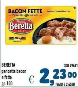 Del Prete Distribuzioni Beretta pancetta bacon a fette offerta