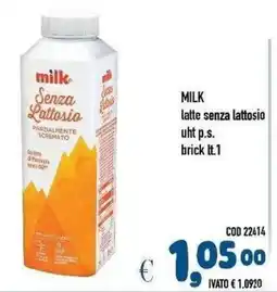 Del Prete Distribuzioni milk Senza Lattosio offerta