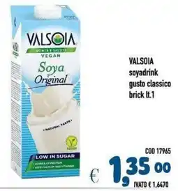 Del Prete Distribuzioni Valsolia soya drink gusto classico offerta