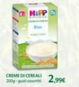Paniate HiPP Creme di cereali Riso offerta