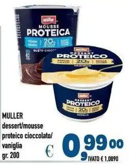 Del Prete Distribuzioni Muller dessert/mousse proteico cioccolato/vaniglia offerta