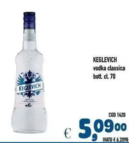 Del Prete Distribuzioni Keglevich vodka classica offerta
