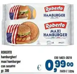Del Prete Distribuzioni Roberto maxi hamburger con sesamo offerta