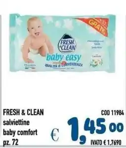 Del Prete Distribuzioni Fresh & Clean salviettine baby comfort offerta