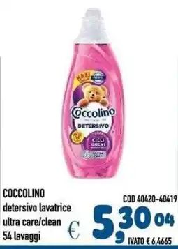Del Prete Distribuzioni Coccolino detergente lavatrice ultra care/clean offerta