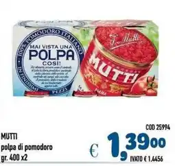 Del Prete Distribuzioni Mutti polpa di pomodoro offerta
