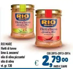 Del Prete Distribuzioni Rio mare filetti di tonno offerta