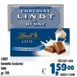 Del Prete Distribuzioni Lindt tavoletta fondente/latte offerta