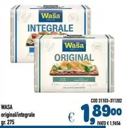 Del Prete Distribuzioni Wasa original/integrale offerta