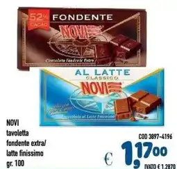 Del Prete Distribuzioni NOVI tavolaletta fondente extra/latte finissimo offerta